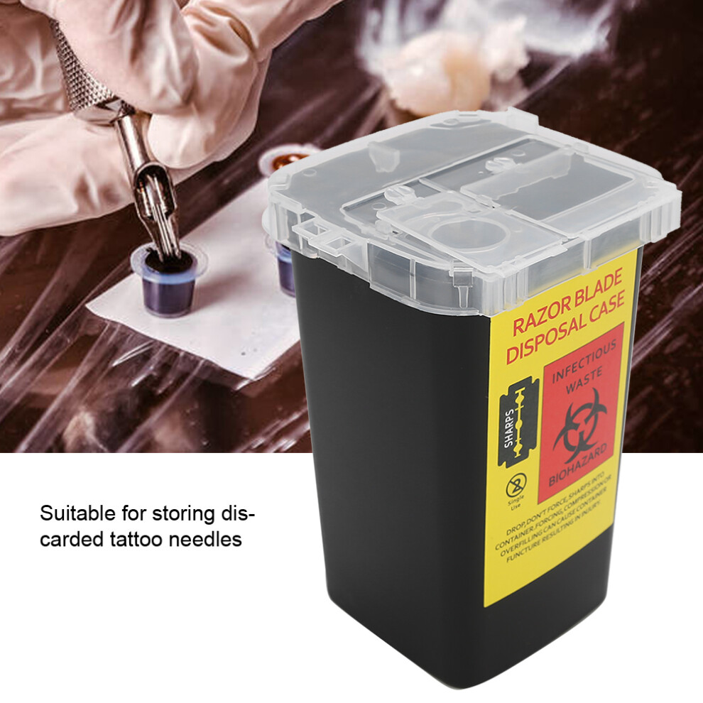 3pcs Tattoo Waste Needle Storage Box Tattoo Blade Syringe Needle Trash Container Case