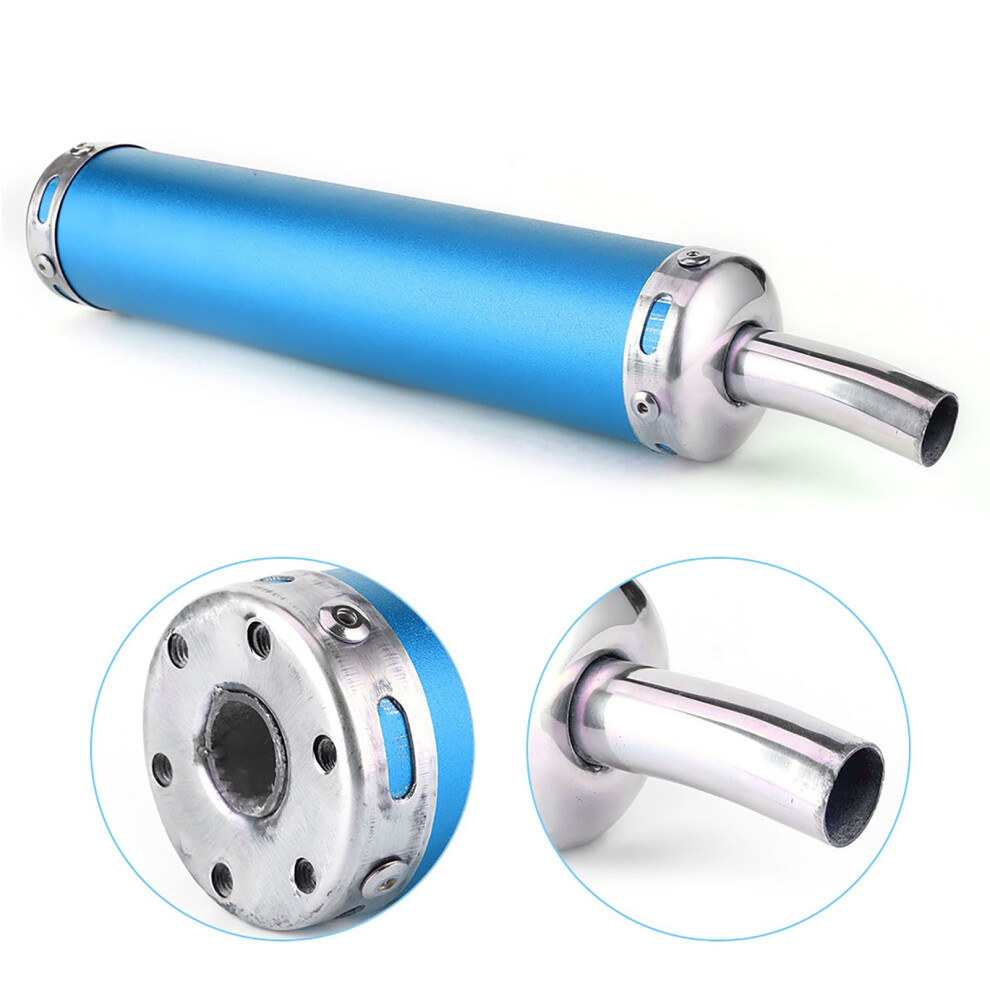 Stainless Steel Exhaust Muffler Silencer 20Mm/0.8In Modified Parts For 2 Stroke Motorcycleblue 8211323580663
