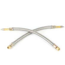 2 Stück Edelstahl geflochtene Reifenventilextender 250 mm Universal für Fahrzeuge