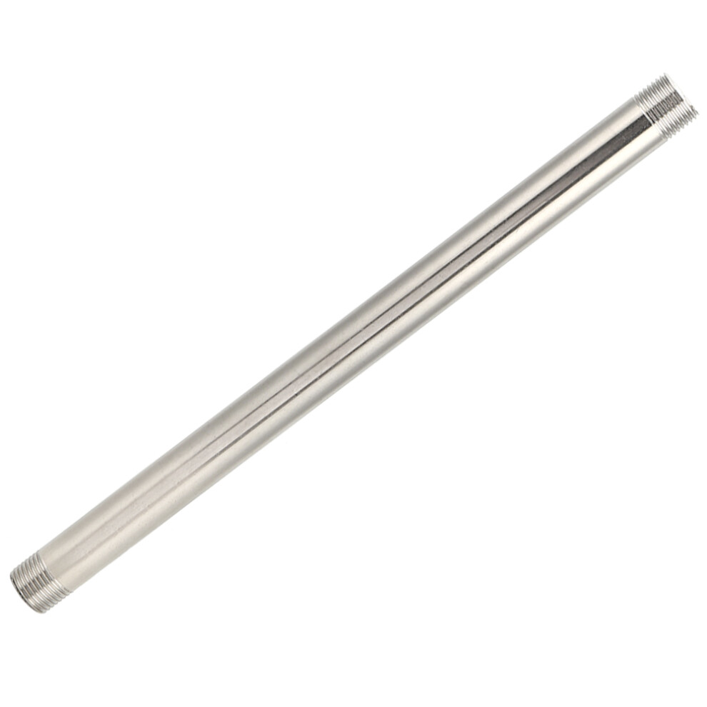 Stainless Steel Threaded Pipe Nipple Connector Fittings For Plumbing Hardware Gas 30Cmg1/2 Male Thread Extension Rod 30Cm 8781323582665