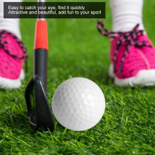 6 Stück Synthetic Gummi LED Golfbälle Bright Red für Golftraining bei Tag und Nacht