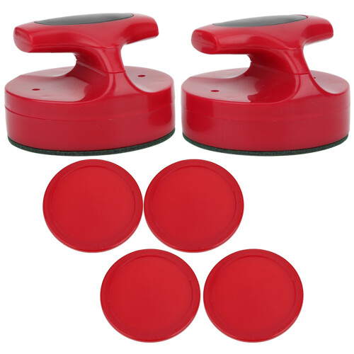 Großer roter Hockey-Tischschieber-Set 94 mm mit 4 Pucks 2