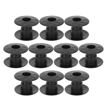 10 Paar Tischfußball-Kugellager, Schwarz Kunststoff, Höhenverstellbar