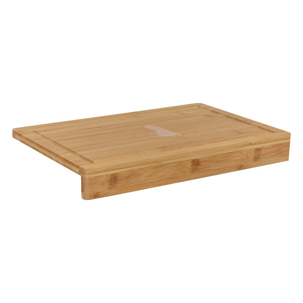 Wooden Bamboo Counter Edge Chopping Board Large Secure Cutting Slicing Serving