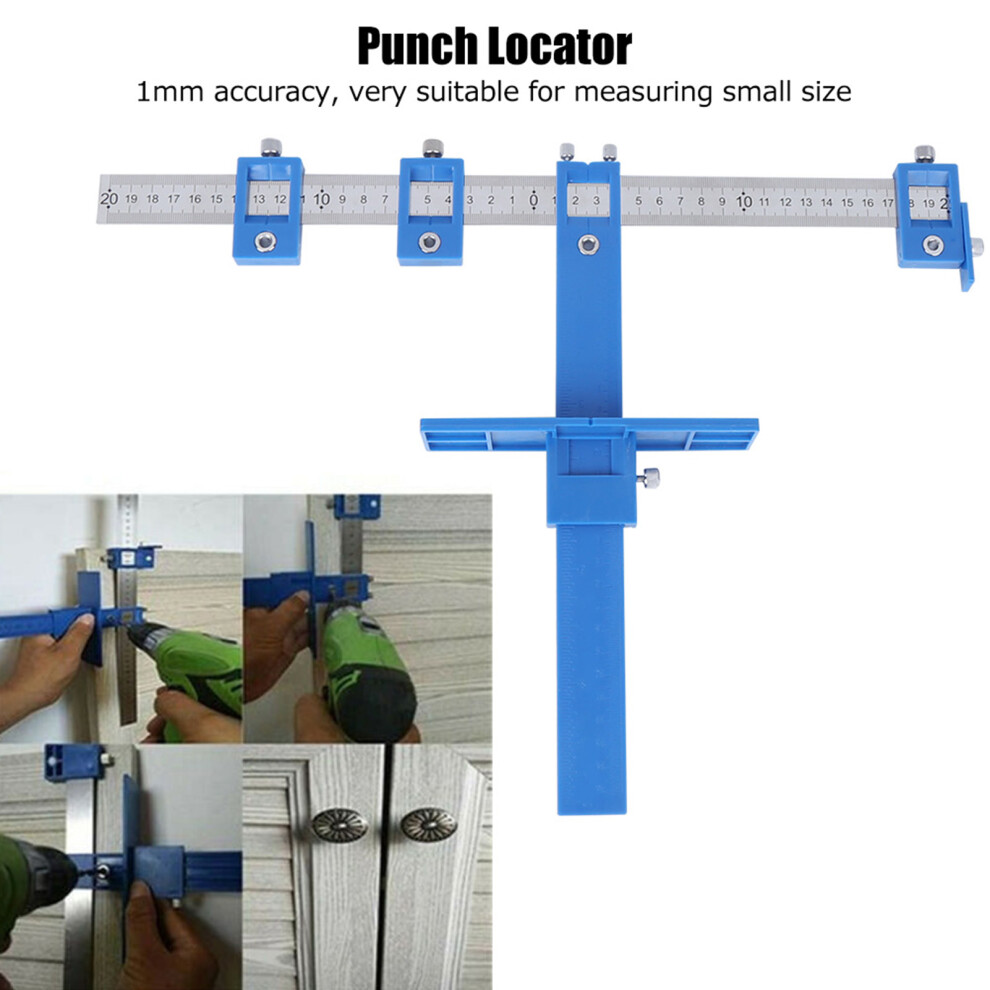 Punch Locator Drill Guide Cabinet Woodworking Fixture Pull Drawer Fixed Hole Tools 8771323589818