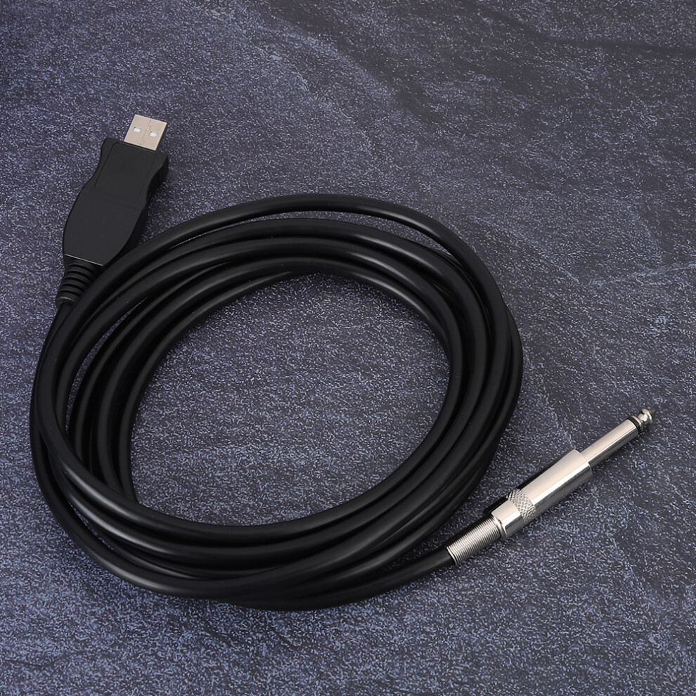Portable Guitar Usb Audio Cable Computer Wire Link Connection Instrument Adapterblack 300Cm 8761323589833