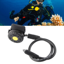 2nd Stage Regulator Breathing Valve Heads Medium Pressure Tube Portable Diving EquipmentBlack