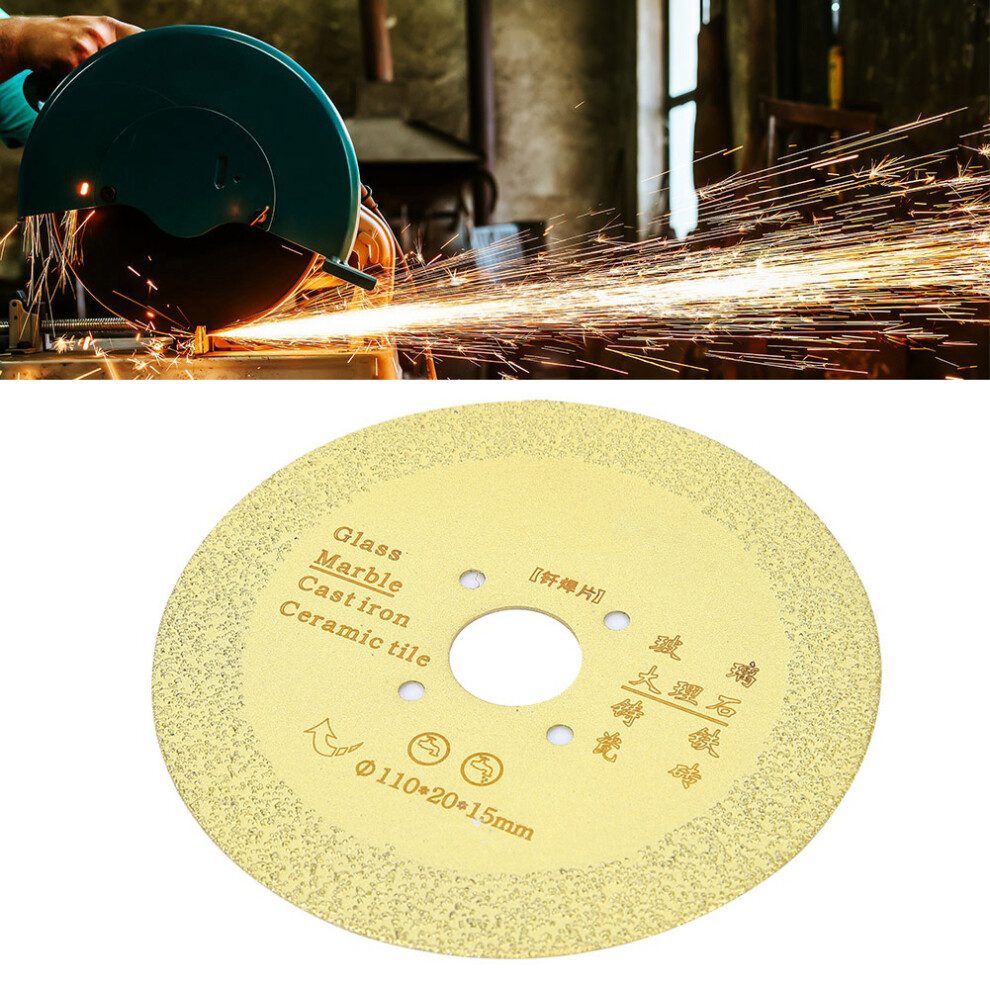 Diamond Saw Blade Cast Iron Fiberglass Marble Cutting Grinding Disc 110 X 20 X 15Mm 5041323591993