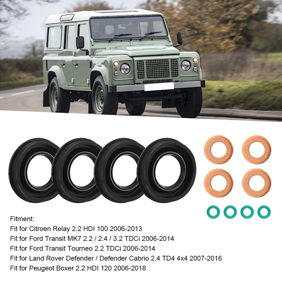 Fuel Injector Seals Washer Oring 6C1q6k780ab Fit For Ford Transit Mk7 2.2 2.4 3.2 Tdci 8491323593409