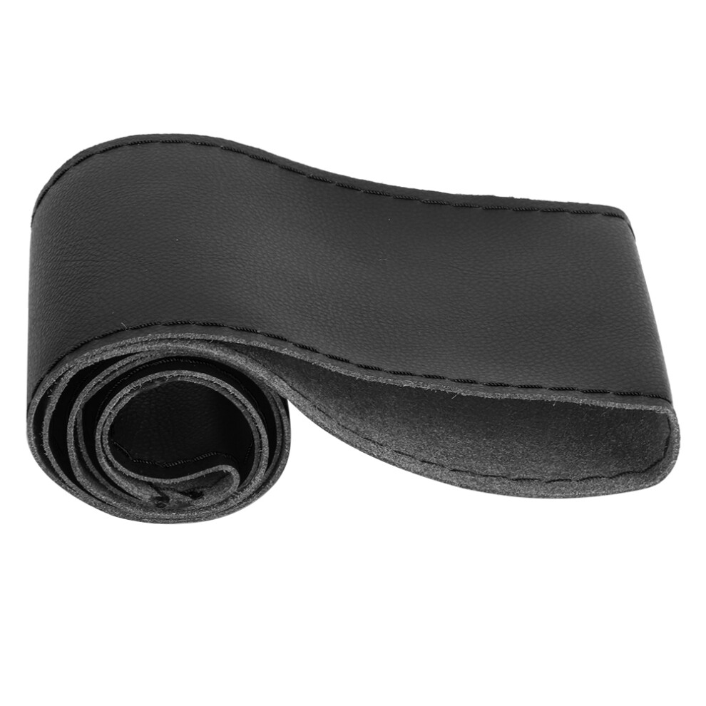 Microfiber Leather Steering Wheel Cover Universal Diy Sewing Car Interior Accessory 38Cm/15Inblack 6901323594112