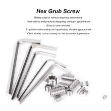 300Pcs Hex Grub Screw Kit Combination Boxed 304 Stainless Steel with 6 Wrench Fasteners
