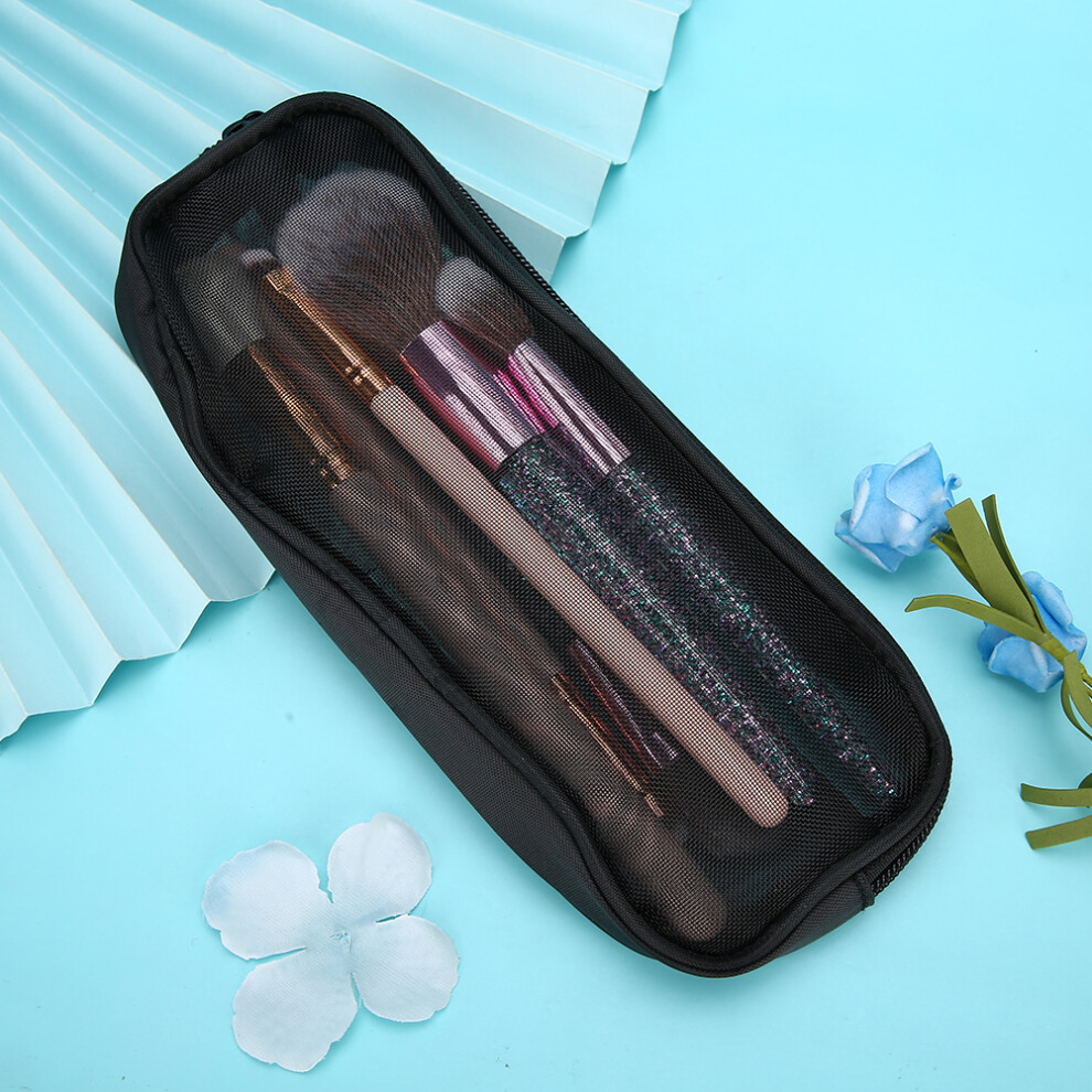 Black Makeup Brushes Case Portable Nylon Zipper Makeup Brushes Bag Cosmetics Brushes Set Bag