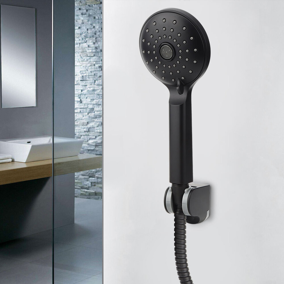 Matte Black Handheld Showerhead With Showerhead Holder Bracket Hose Bathroom Tools 8491323595519