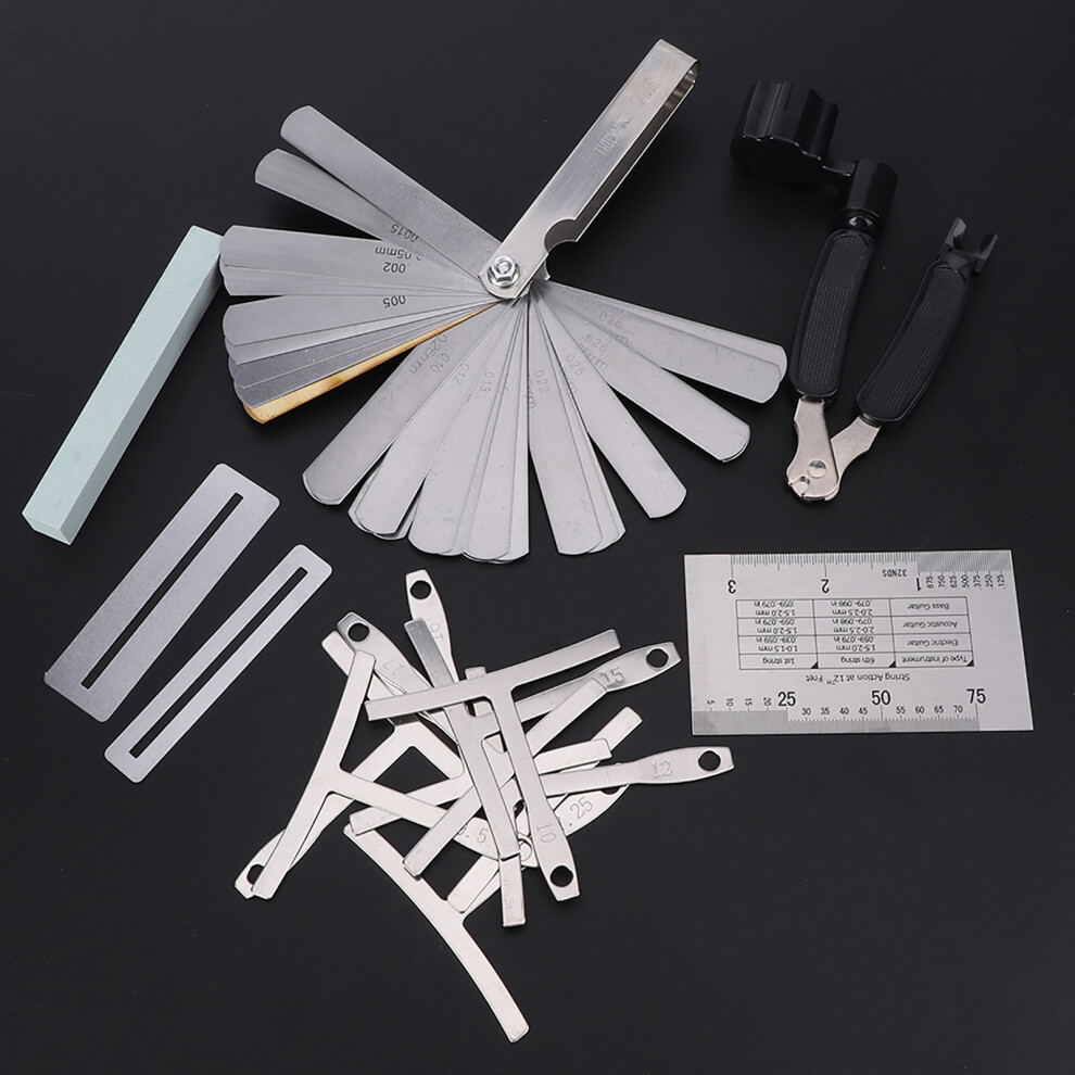 Guitar Tool Set Including Sander Radius Gauge String Action Ruler Fingerboard Guards 5011323597981