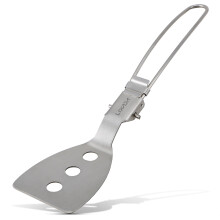 Camping-Spachtel aus Edelstahl, klappbar, Lebensmittelwender, 30 cm, für den Außenbereich