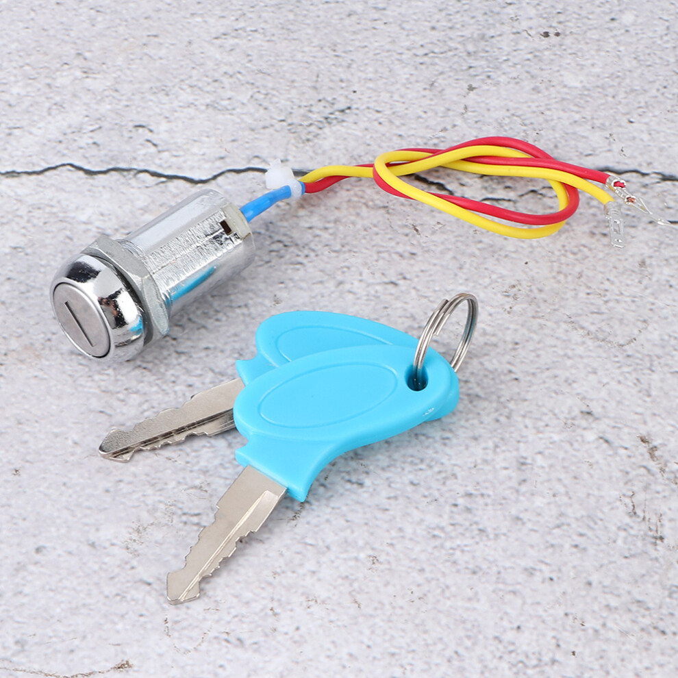 Universal Ignition Switch Lock With 2 Keys Replacement For Electric Scooter Bike 8421323599521