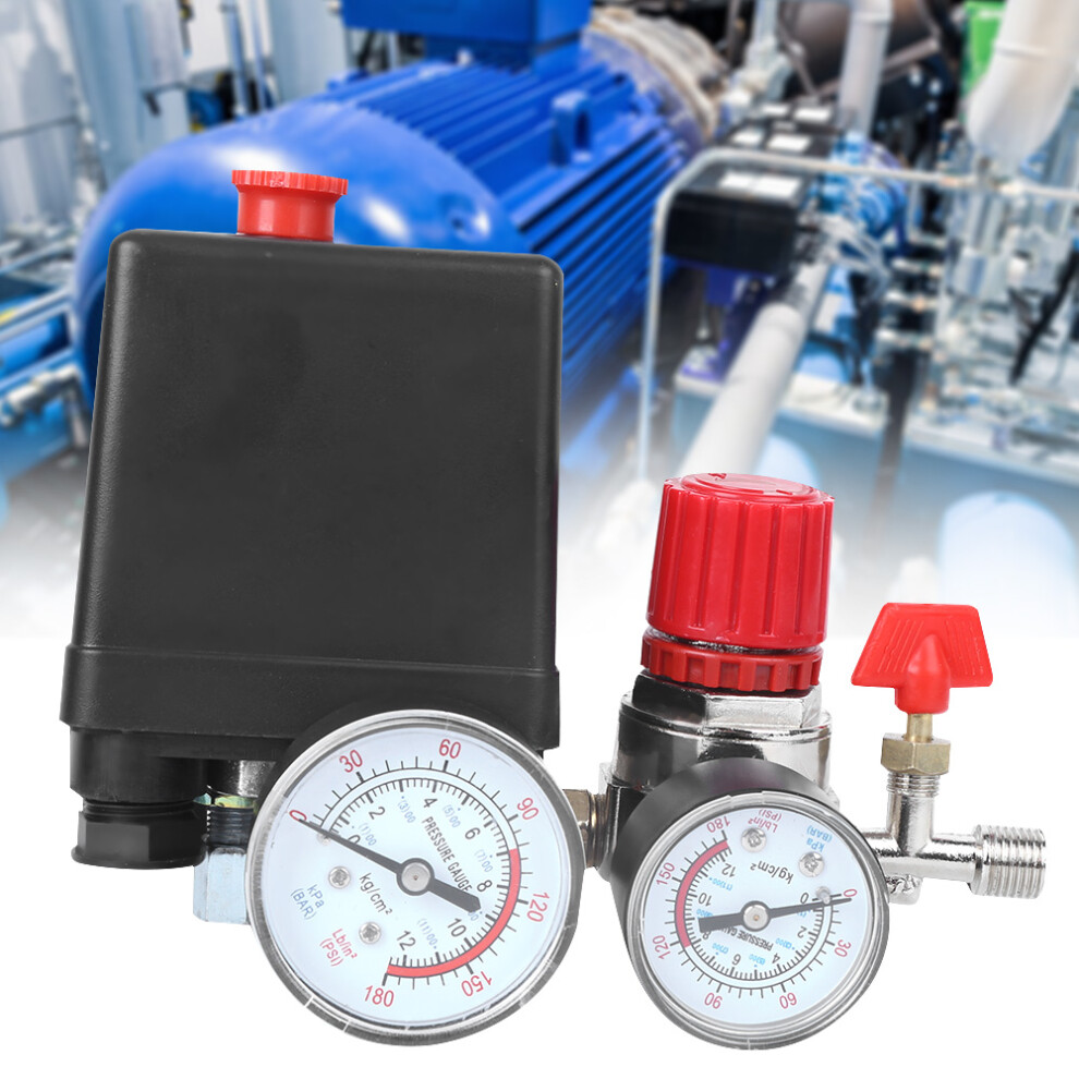 Pressure Control Switch Valve 4-Holes For Air Compressor Manifold Regulators Assembly Parts 8411323600259