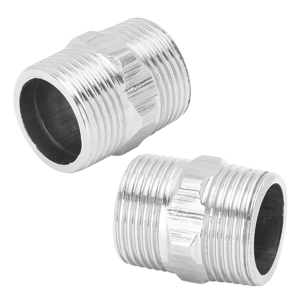2Pcs 1In Male Thread To 1In Male Thread Hex Nipple Stainless Steel Threaded Pipe Connector 9451323601008