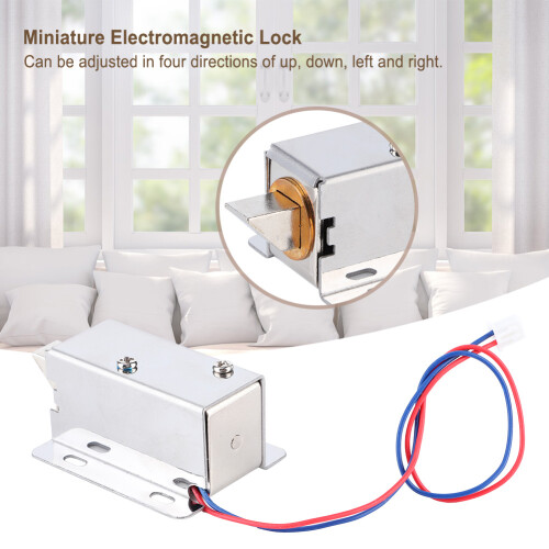 DC 12V Mini Electromagnetic Lock Assembly Kit Hardware for Door Window Cabinet Drawer 2