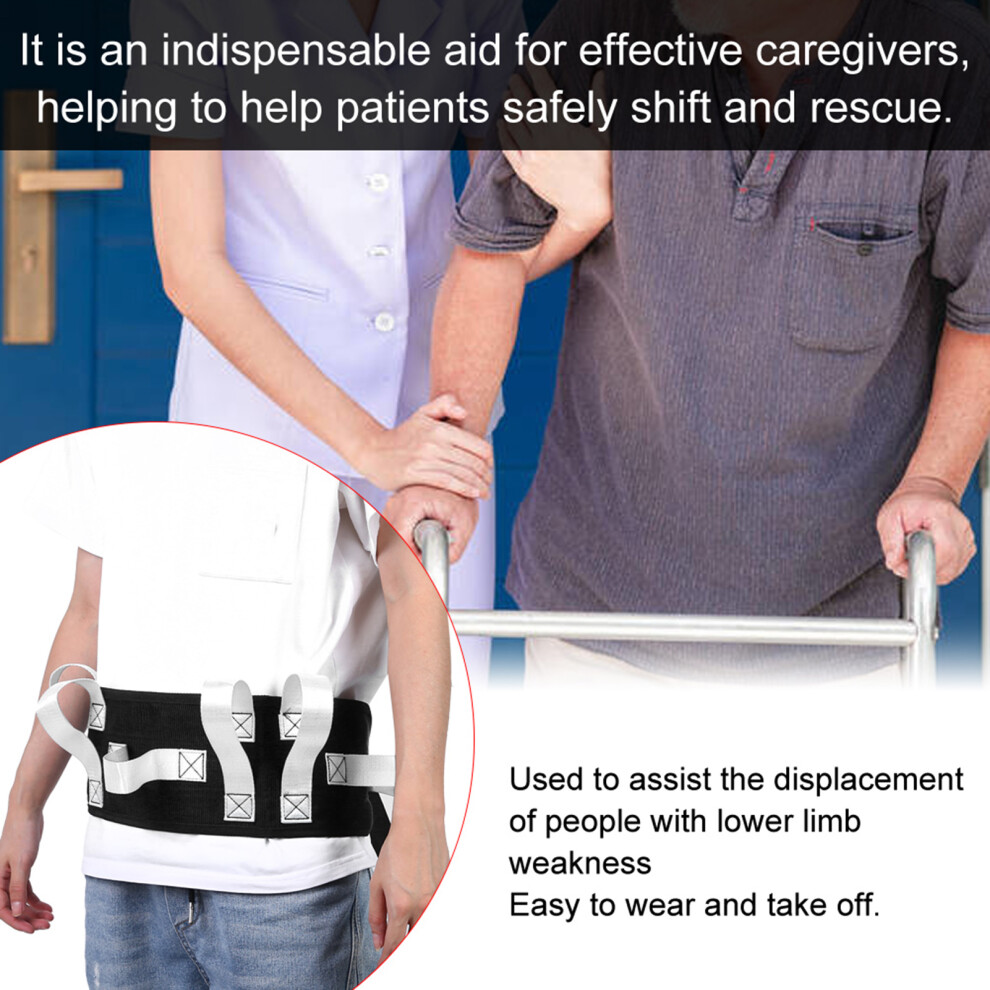 Elderly Waist Traction Belt Patient Walking Moving Transfer Nursing Safety Assist BeltWhite