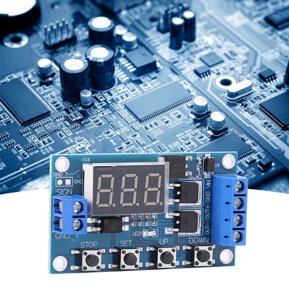 Timer Delay Switch Circuit Board Trigger Cycle Timing Dual Mos Tube Control 12 24V 8071323604215