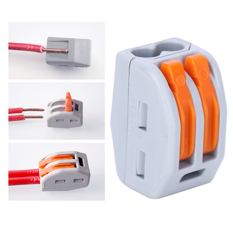 20Pcs Pct-212 Compact Wiring Connector 2 Port Push In Lighting Electrical Cable Fast Connection 9441323607025