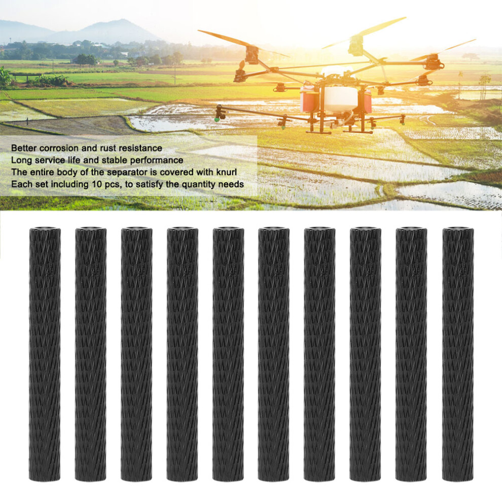 10Pcs M3x40 Round Aluminum Standoff Column Spacer Stud Fastener Rods Black For Quadcopter 5001323608022