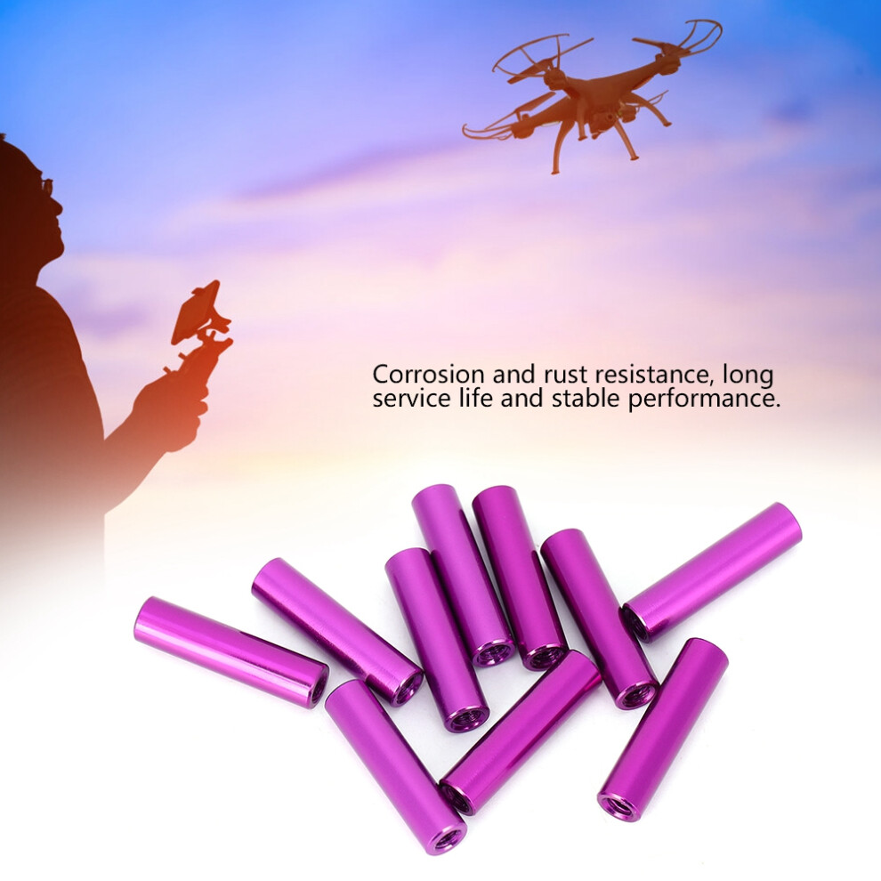 10Pcs M3x20 Round Aluminum Standoff Column Spacer Stud Fastener Rods Purple 9361323608009