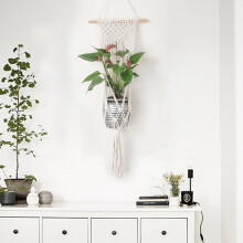Hand Woven Plant Flower Pot Hanger Garden Hanging Basket Holder Home Decoration