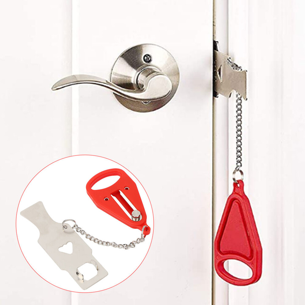 Travel Door Lock Anti Theft Portable Safety Door Lock Self Defense Hotel Home Lock(Security Lock ) 7891323610297