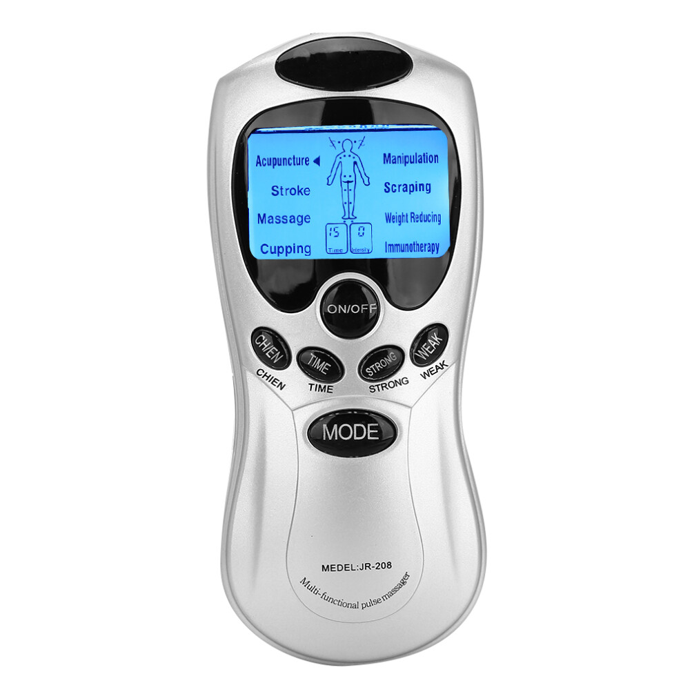 Electric Digital Pulse Massager Pain Relief Electrode Muscle Stimulator Therapy Machine