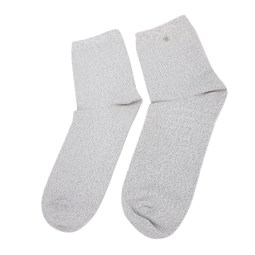 1 Pair Conductive Socks Electrode Socks for TENS Machine Instrument (Long Type)