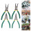 4Pcs Circlip Pliers Set Snap Ring Plier Mini Internal External Straight Bent 6inch 5