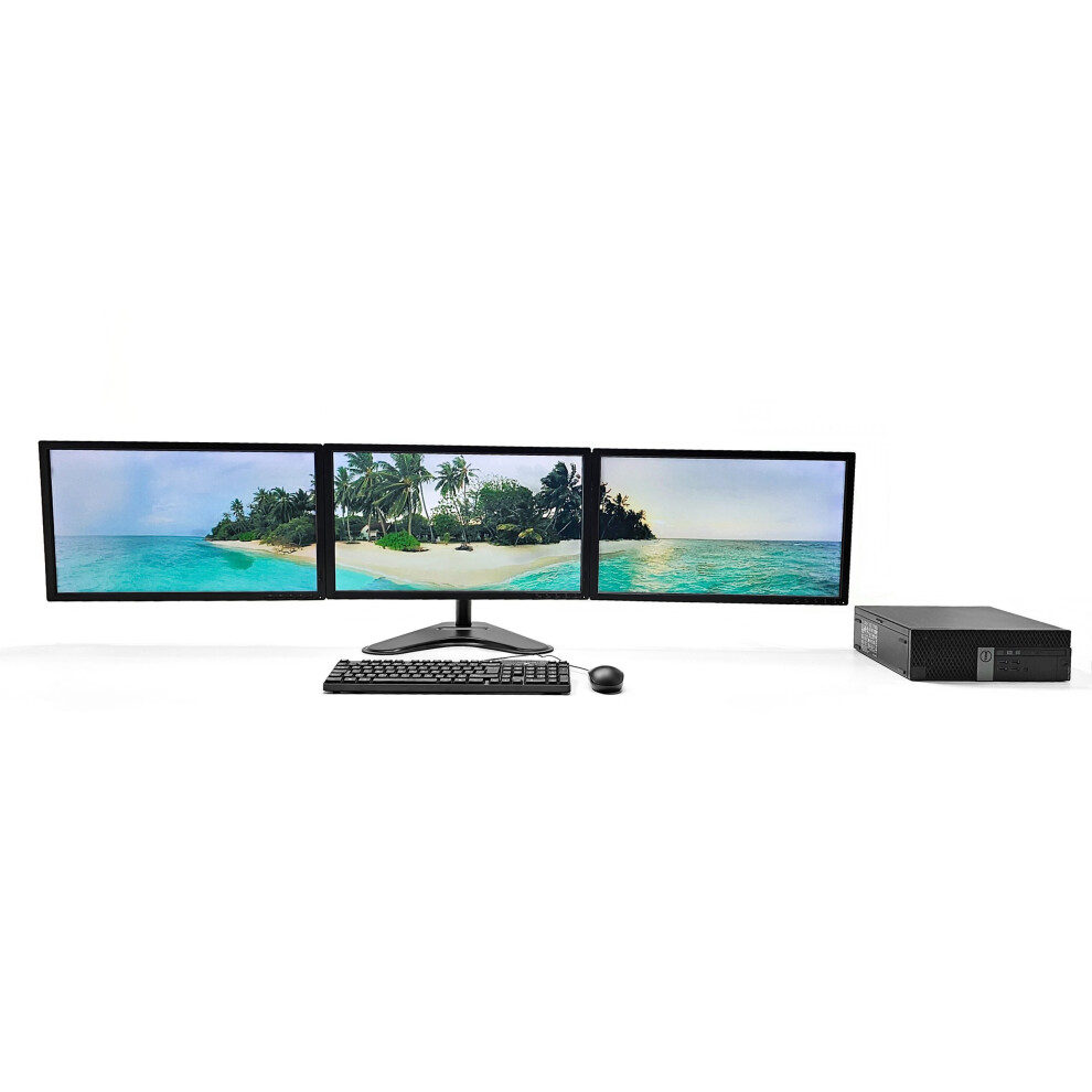 Dell Optiplex Office Pc I7 16Gb Ram/500 Gb Ssd/Win11 - 3X22" Monitors 5056813224145