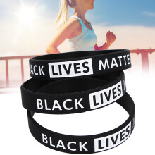 3 Stück Black Lives Matter Silikonarmbänder, inspirierende & motivierende Accessoires