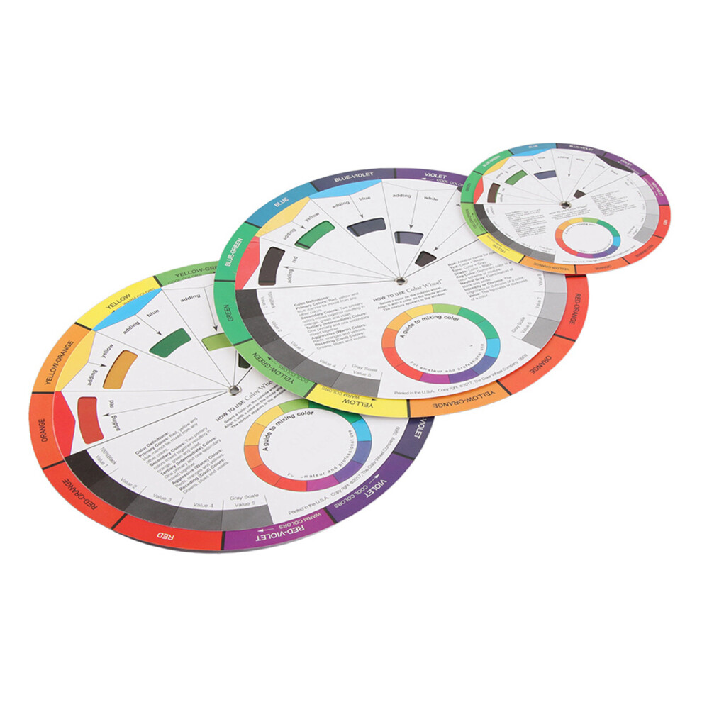 3pcs Tattoo Color Wheel Pigment Color Wheel Mixing Guide Tattoo Accessory