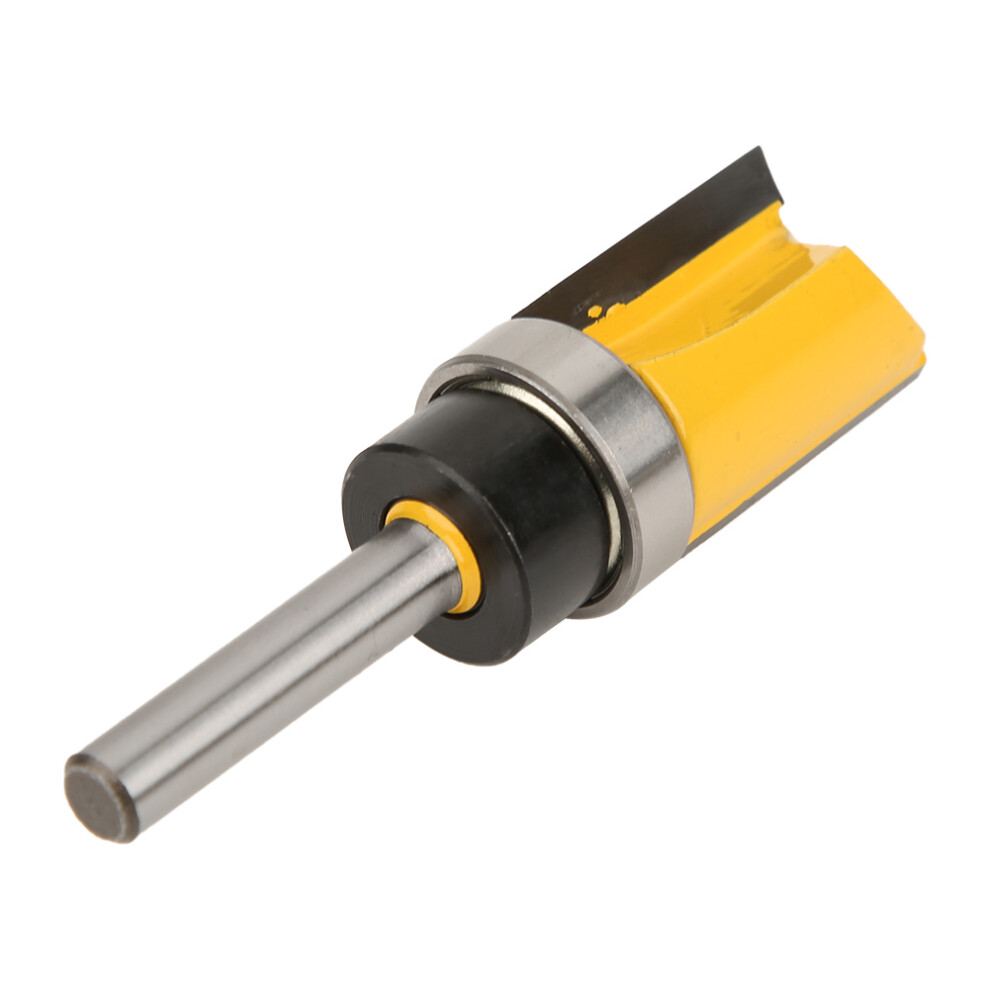 1/4in Shank Bearing Flush Trim Router Bit Milling Cutter Woodworking Tool 1/4x3/4x25