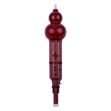 2-Ton C-Key Hulusi Kürbisflöte mit Tasche – Chinesisches Instrument für Anfänger, 41 cm, Blau/Grün/Pink/Dunkelrot
