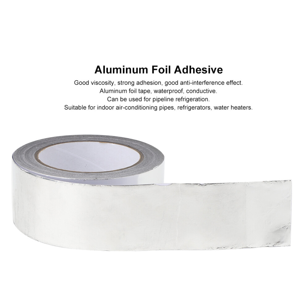 50Mm X 30M Waterproof Flame Retardant Silver Aluminum Foil Adhesive Tape For Pipeline 9311323620082