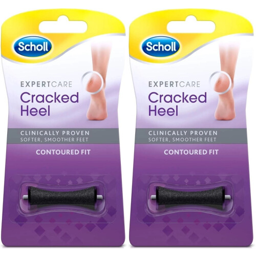 Scholl 2 x Scholl ExpertCare Cracked Heel Roller Head Refill - Contoured Fit