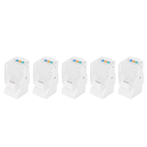 5er-Set CAT3 RJ11 Modul 4-adrig – Telefonanschluss, IDC, ABS 1