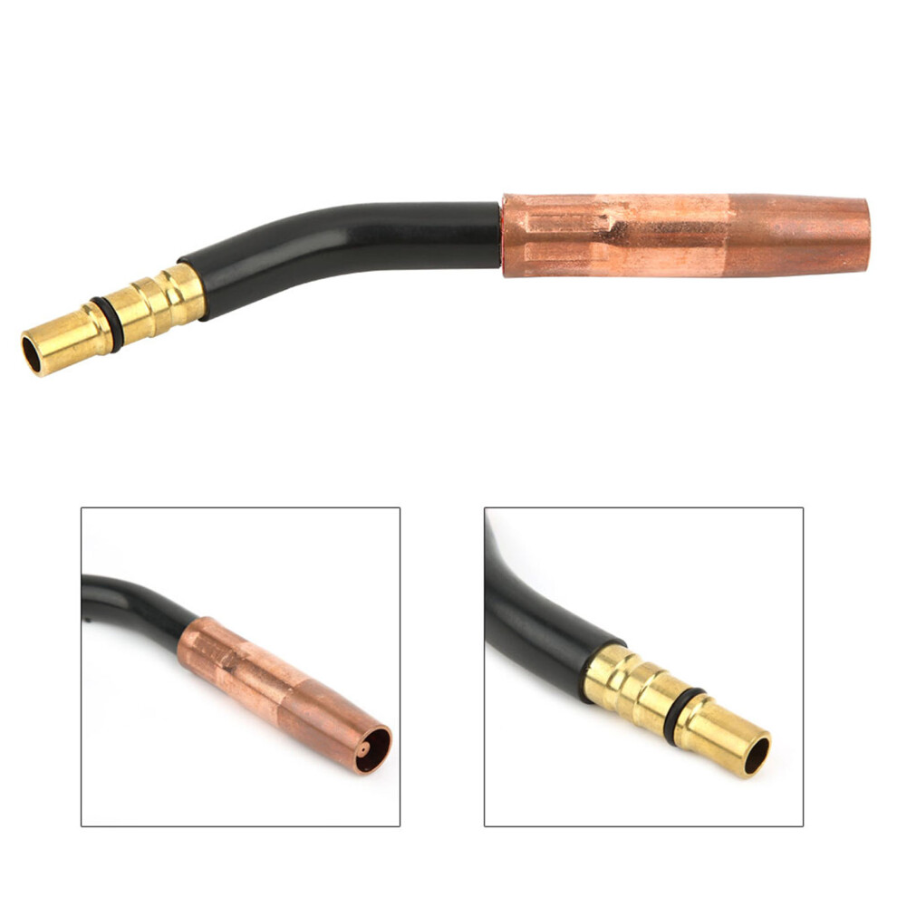 200A Swan Goose Neck Welding Torch Connecting Mig/Mag Gun Tube W/Nozzle 9Mm Brass 4031323621050