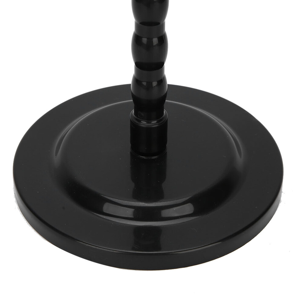 Unisex Black Wig Stand Round Shape Portable Stable Wig Hat Stand For Hairdresser Barber Student