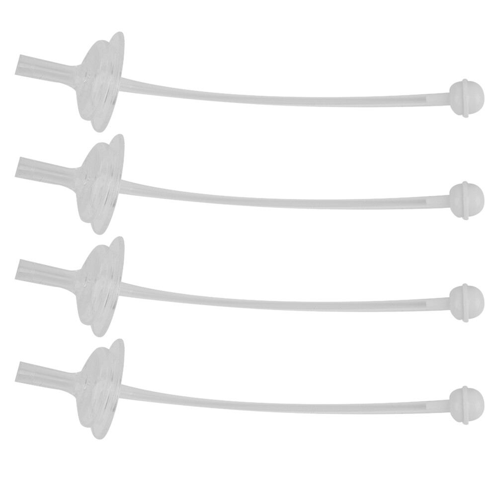 4pcs Straws Professional Food Grade Silicone Straw Wide Mouth Baby Sippy Straws Baby Drinking ToolsUniversal