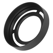 LHX10 Beautiful Appearance Hollow Metal Compact Detachable Camera Lens Hood for Fuji X10/X20/X30(Black )