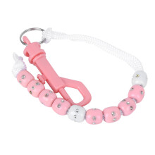 Golf-Perlenkette Punktestandmesser Nylon mit funkelndem Stein Schwarz Pink für Golfer