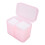 Nagellack-Organizer-Case Rosa - 2 Gitter Entferner-Pad-Halter Kompakt & Robust 12