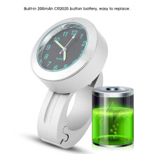 Lenkerhalterung wasserdichte Uhr für Motorräder 22/25 mm mit eingebauter Batterie