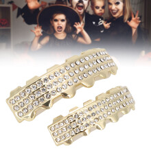 Teeth Set Bling Teeth Accessory Decoration for Halloween Party Hip Hop Show