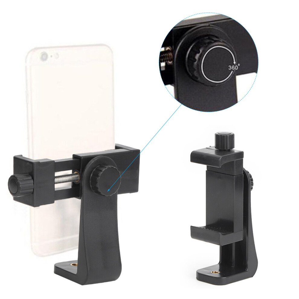 360 Degrees Rotatable Strong Universality Selfie Stick Tripod Bracket Knob Locking Live Broadcast Mobile Phone Clip 4931323639096